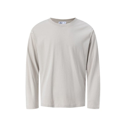 Solid Color Crew Neck Long Sleeve T-Shirt
