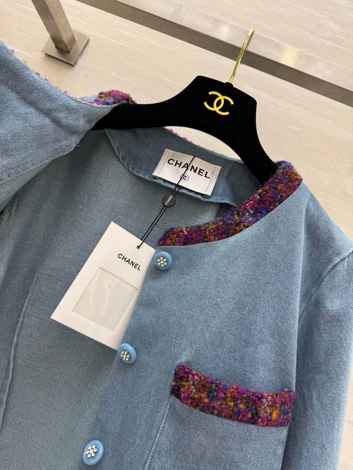 CC 25 Short Jacket Blue Denim Fabric