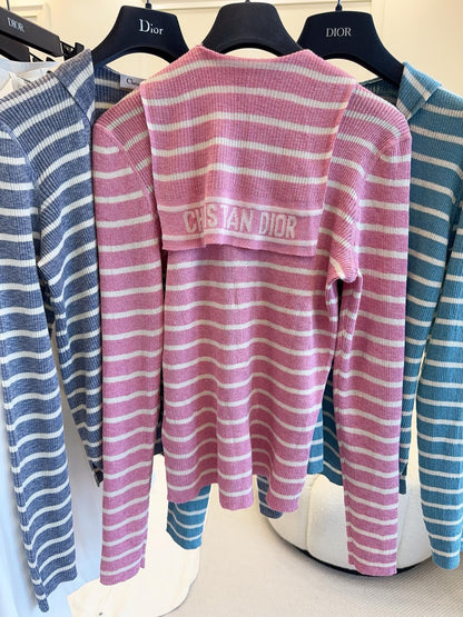 CD 25 Striped Long Sleeve Shirt Cotton