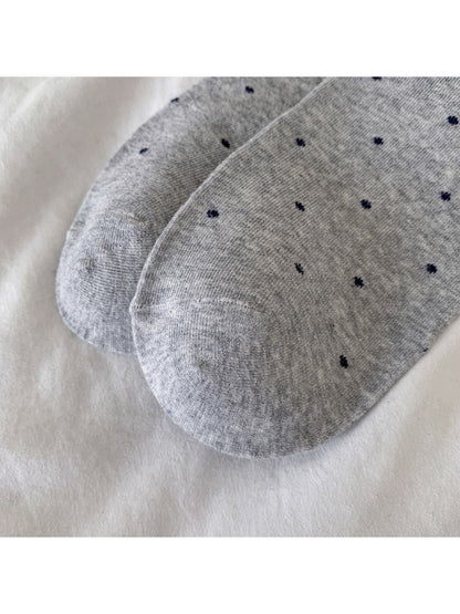 Rufia - White Mid-calf Socks with Various Patterns – 7 Options