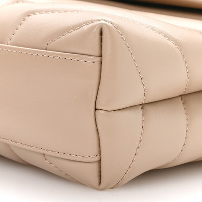 Calfskin Y Quilted Monogram Toy Loulou Crossbody Bag Dark Beige