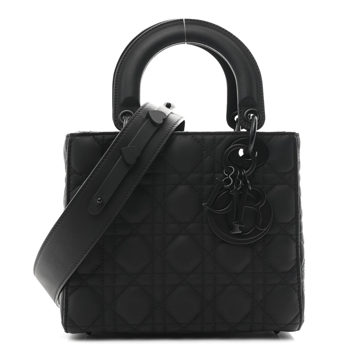 Ultra Matte Calfskin Cannage Small My ABCDior Lady Dior Black