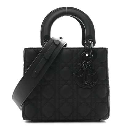 Ultra Matte Calfskin Cannage Small My ABCDior Lady Dior Black
