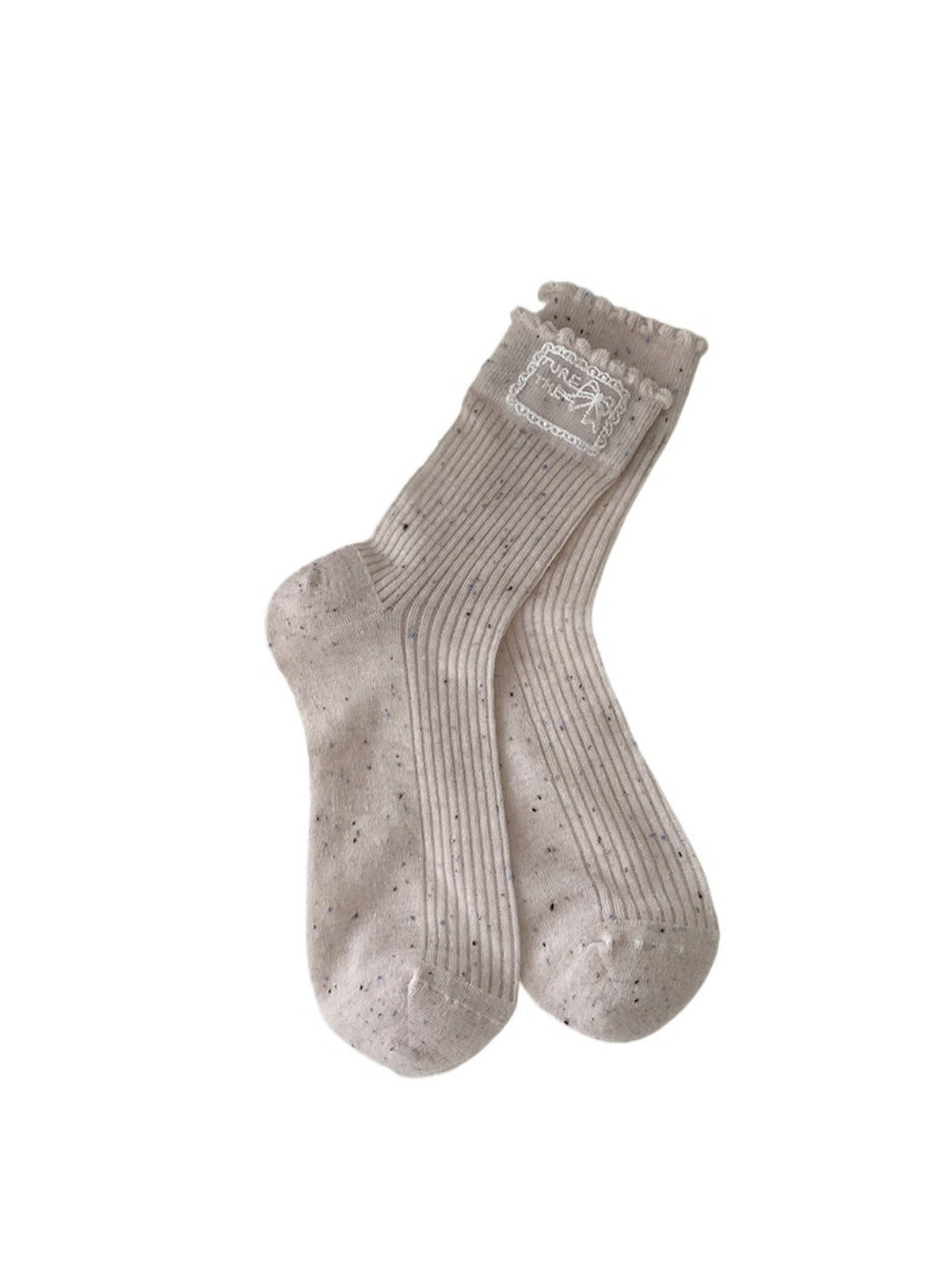 Rufia - Retro Simple Mid-Calf Socks - Sweet &amp; Vintage