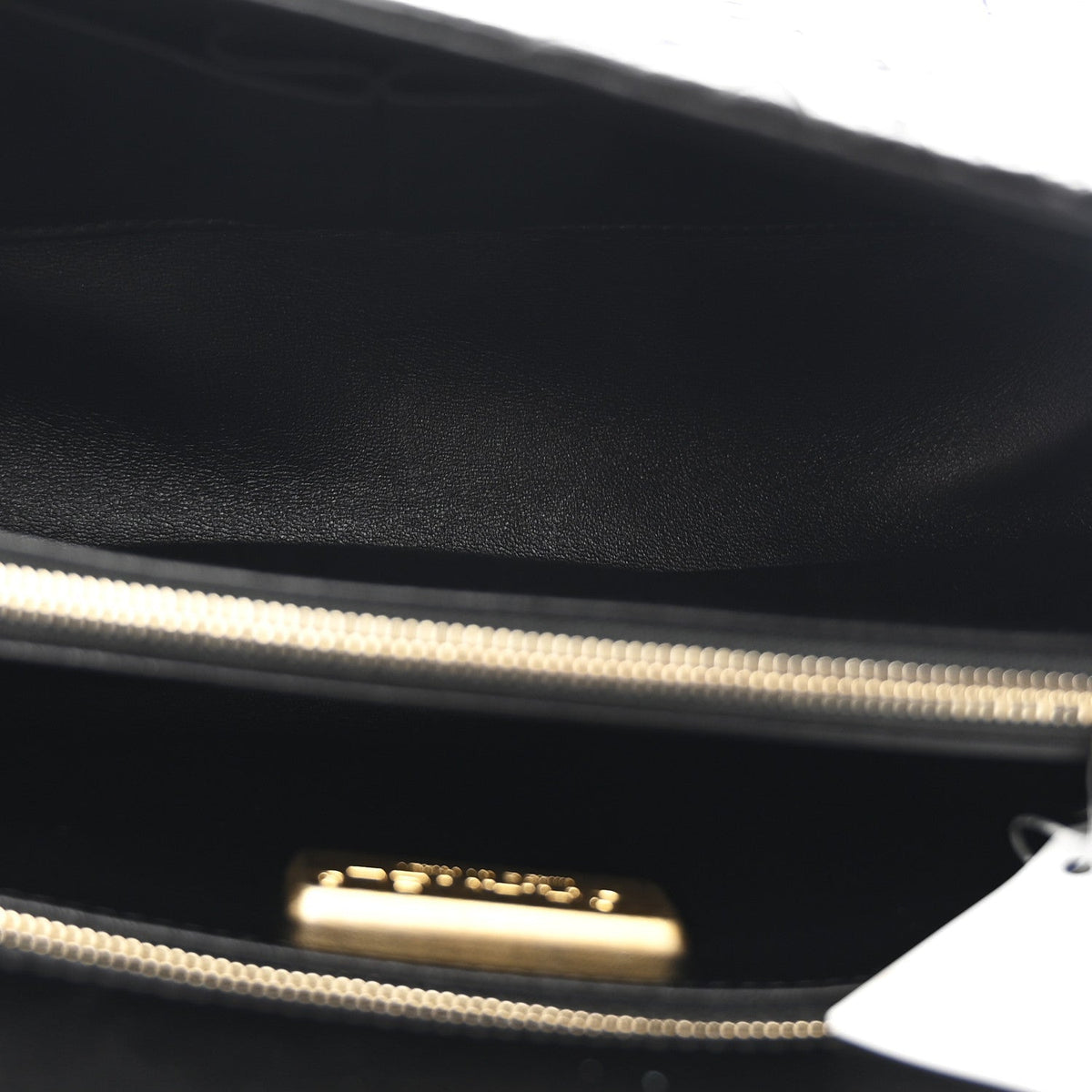 Snakeskin Small Coco Handle Flap Black