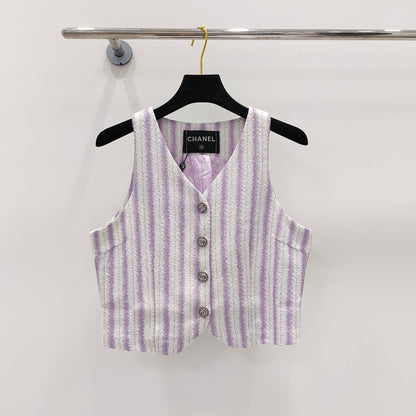 CC Refreshing Vest Purple White Polyester 215765