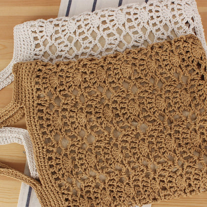 Crochet Market Bag Crocheted Single Shoulder Weave Bag