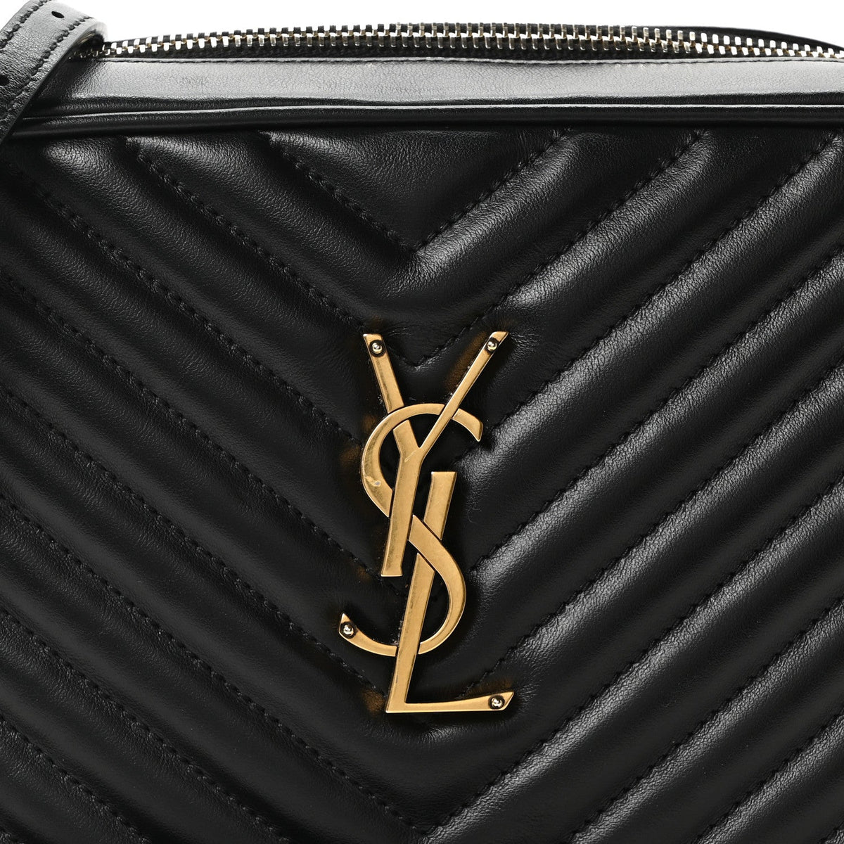 Calfskin Matelasse Monogram Lou Camera Bag Black