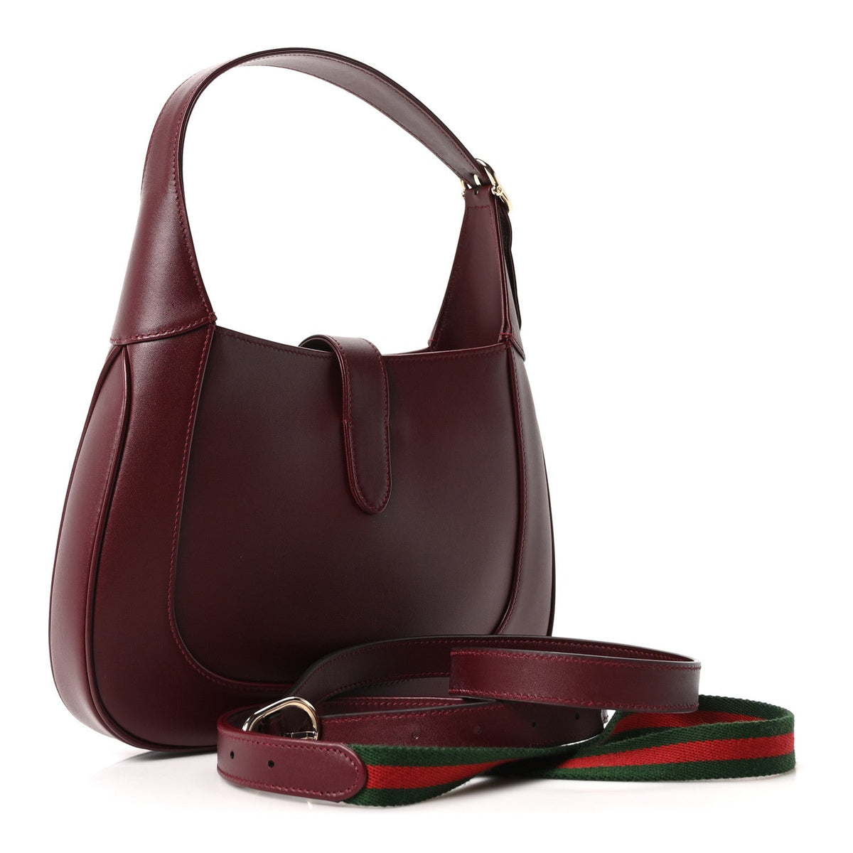 Ancora Calfskin Medium Jackie Shoulder Bag Rosso