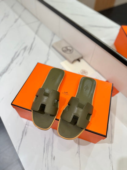 HM Oran Sandal Army Green Cowhide 294850