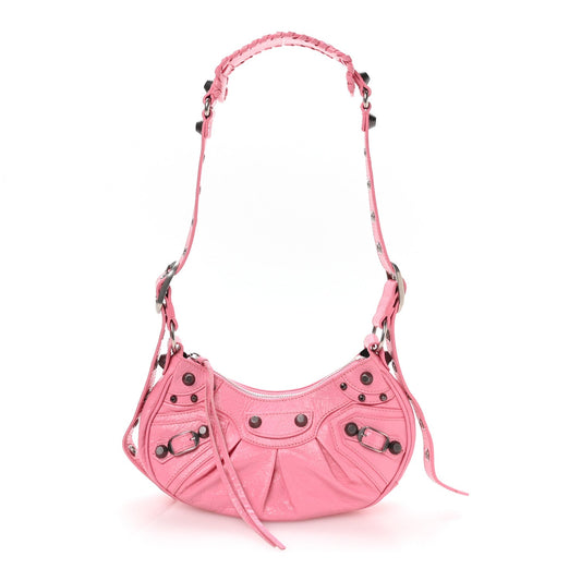 Agneau Arena Le Cagole Shoulder Bag XS Candy Pink