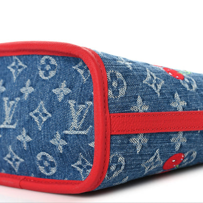 LV X TM Monogram Denim Cerises Neverfull Inside Out BB