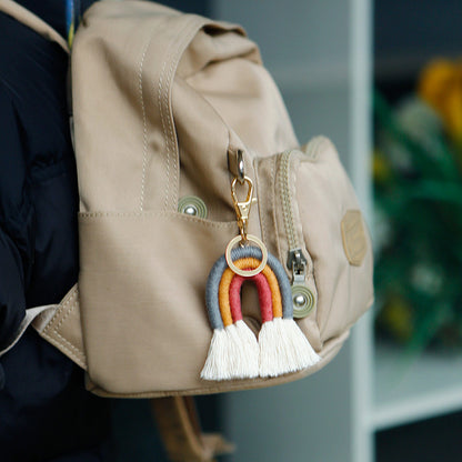 Creative Pendant Bohemian Tassel Bag Pendant Rainbow Keychain