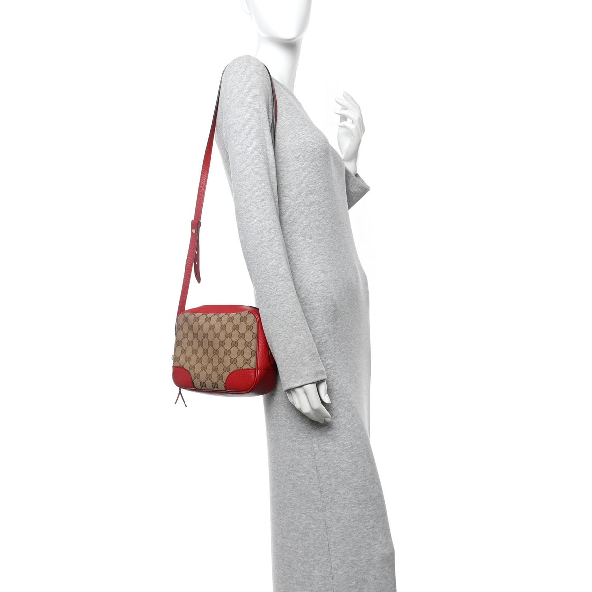 Monogram Mini Bree Messenger Bag Red