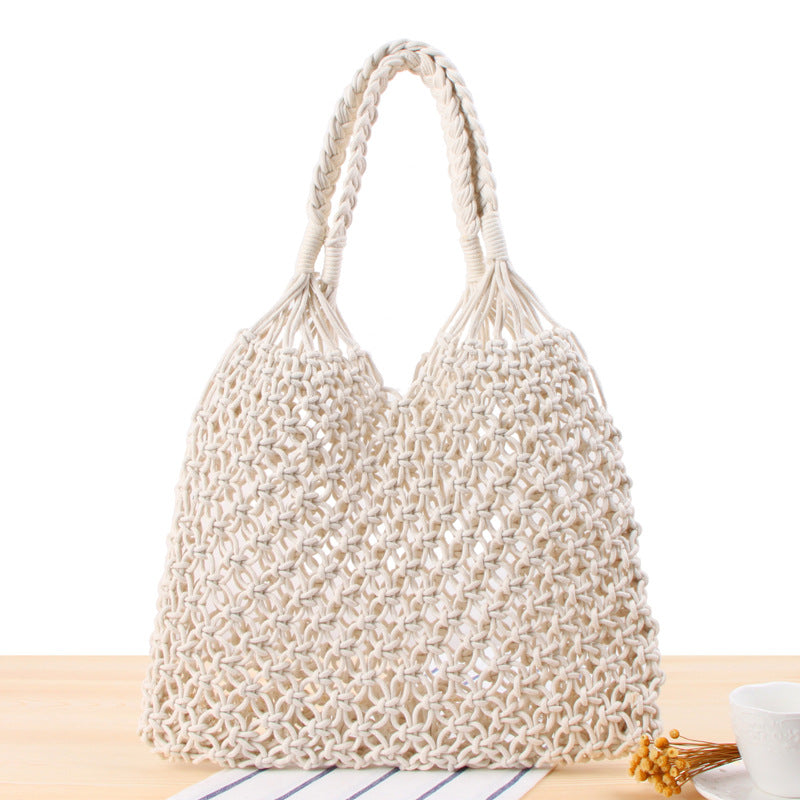 Crochet Market Bag Beach Bag With Net