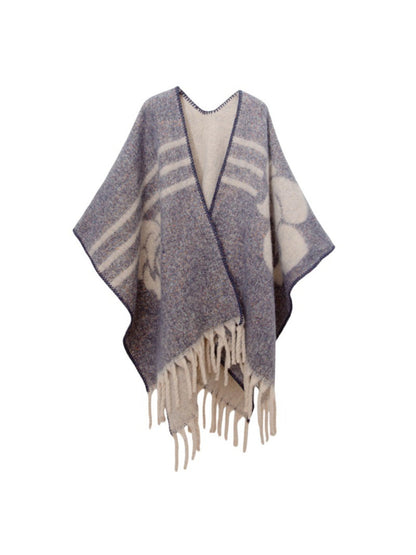 Scarvii - Floral Jacquard Winter Shawl Scarf