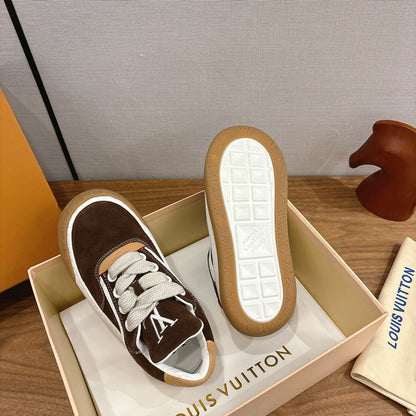 LV 2026 Tilted Sneaker Brown Suede 594937