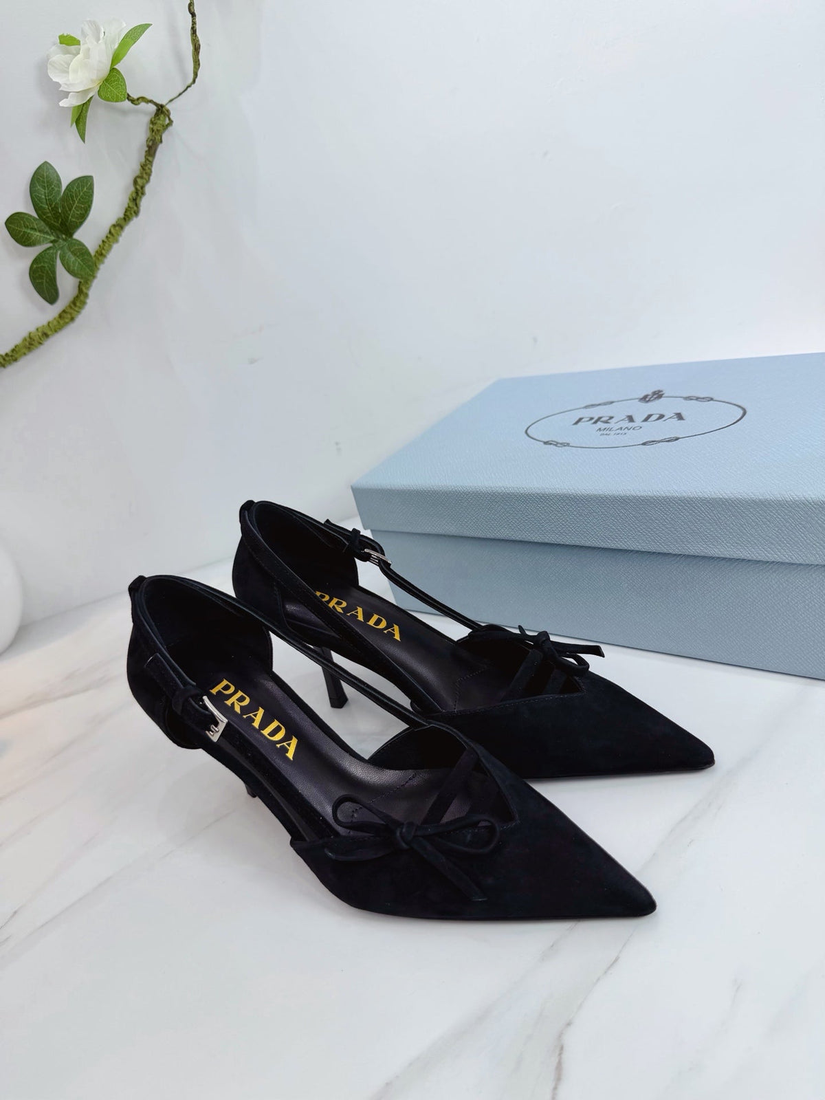 PRA 26SS Pumps 75 Black Suede 592349