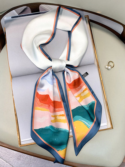 Original Oil Painting Printed Silk Scarf