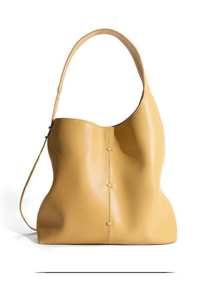 Soft Leather Tote Bag With Adjustable Shoulder Strap