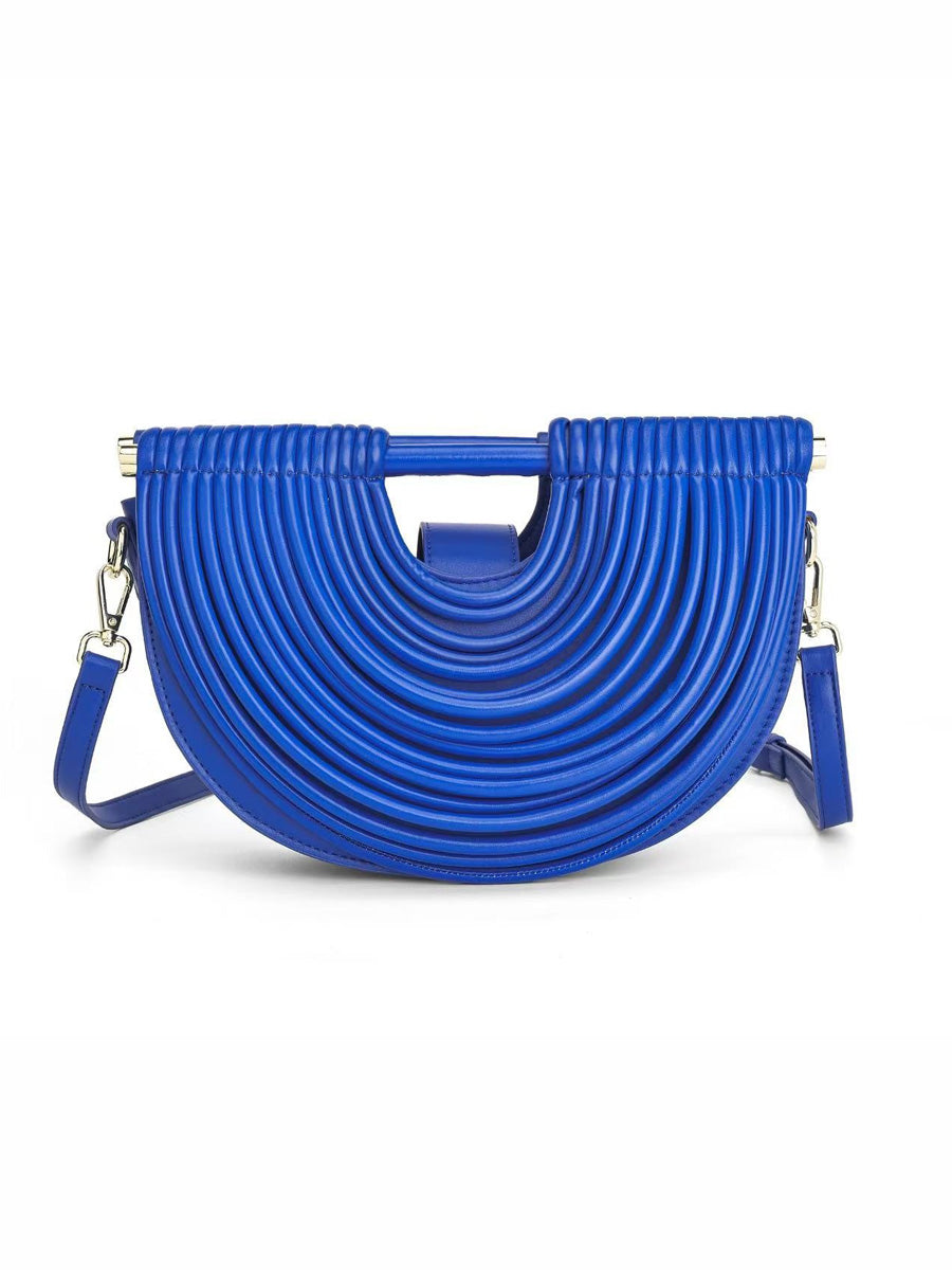 Raquel Semicircular Woven Bamboo Bag