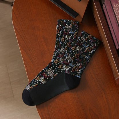 Rufia - 3D Floral Mid-Calf Socks