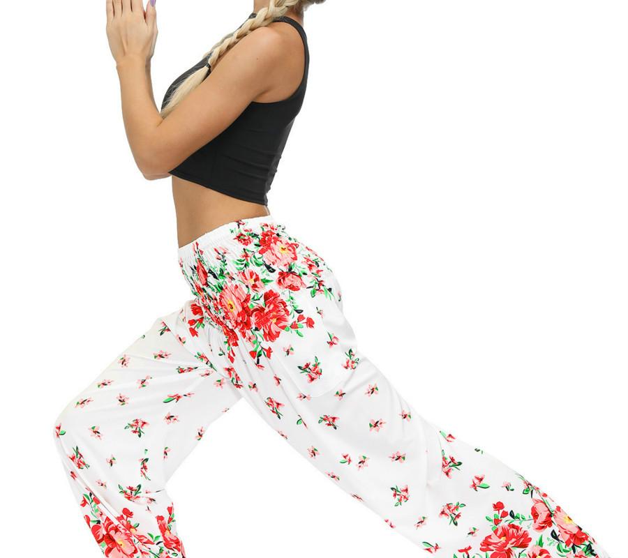 Bohemian New Floral Digital Printing Women'S Casual Sports Yoga Pants Loose Corset Pants Wholesale