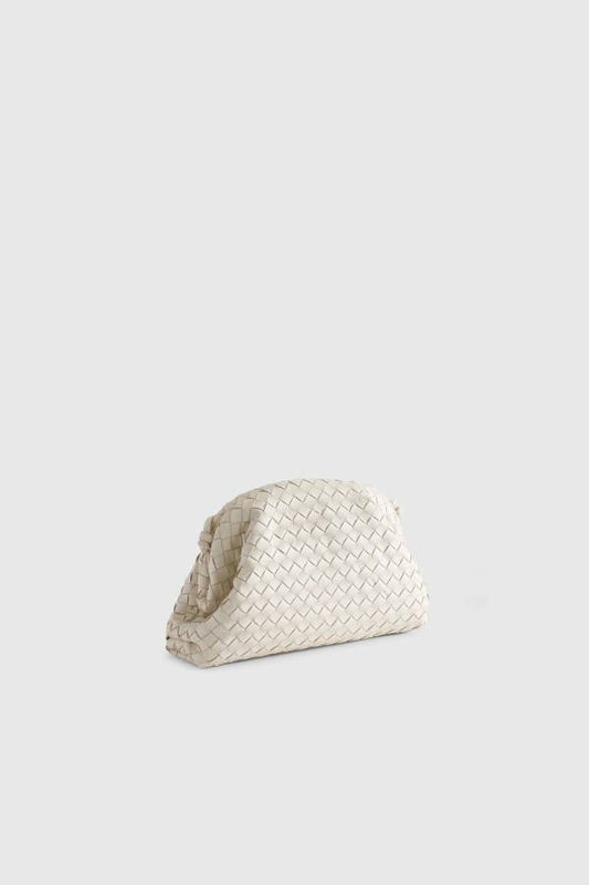 White Woven Cloud Bag
