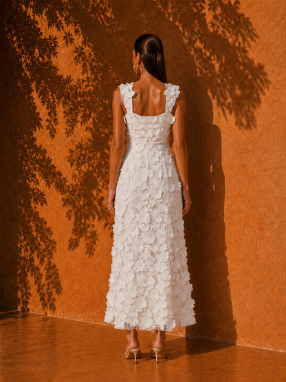 Aubrey Embroidered Butterfly Sleeveless Midi Dress