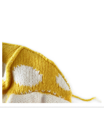 Haila - Polka Dots Cat-Ear Knitted Beanie