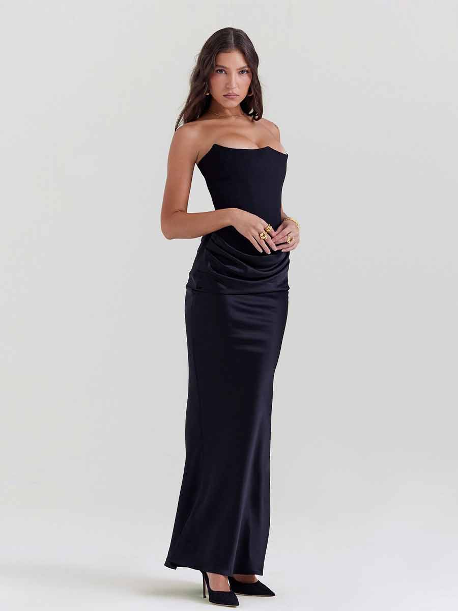 Genevieve Strapless Corset Maxi Dress