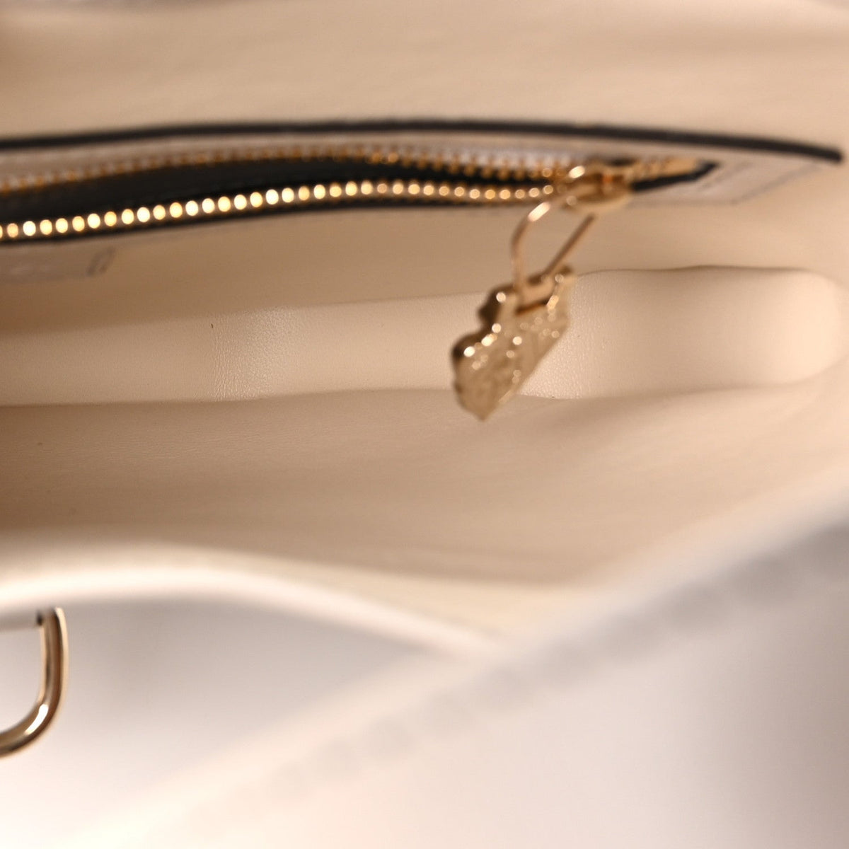 Ancora Calfskin Web Small Jackie Shoulder Bag Light Grey
