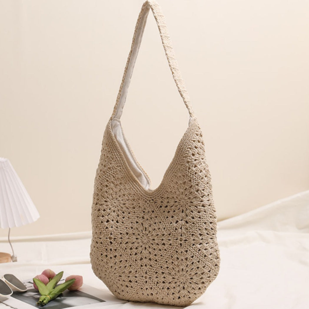 Cosbai - Boho Crochet Tote Bag - Large &amp; Classic