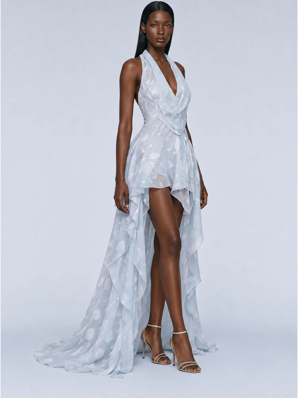 Seren Asymmetric Draped Maxi Dress