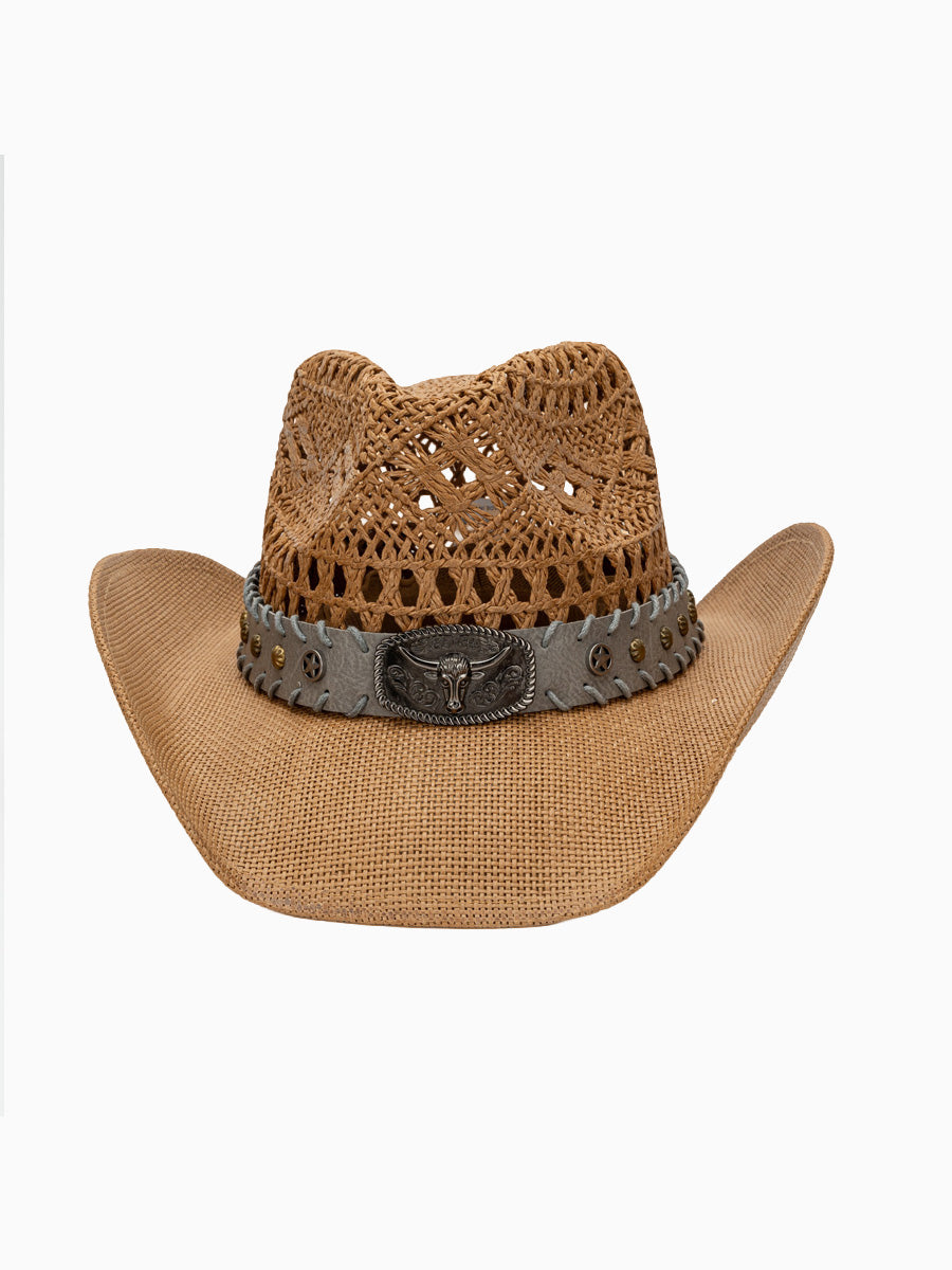 Mariella Retro Straw Western Cowboy Hat