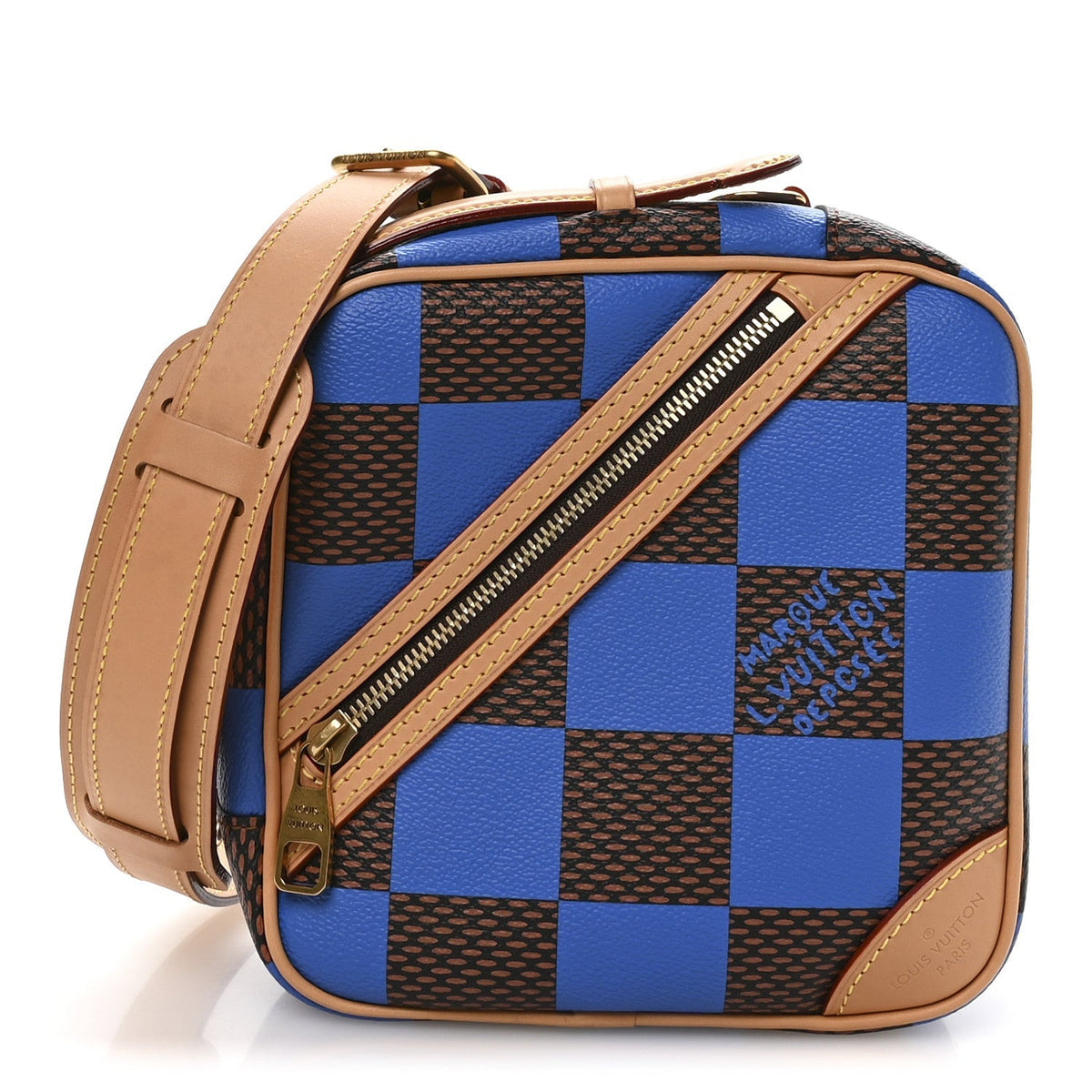 Damier Pop Chess Messenger Blue
