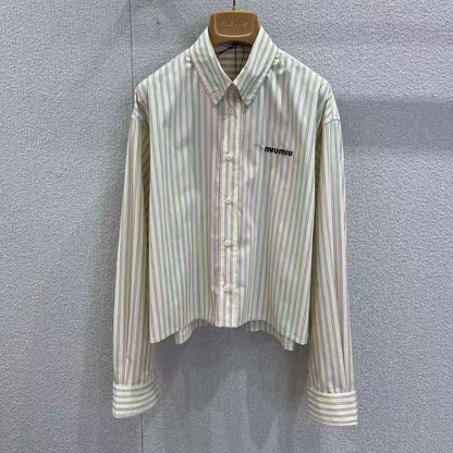 Miu Miu Striped Cotton Shirt