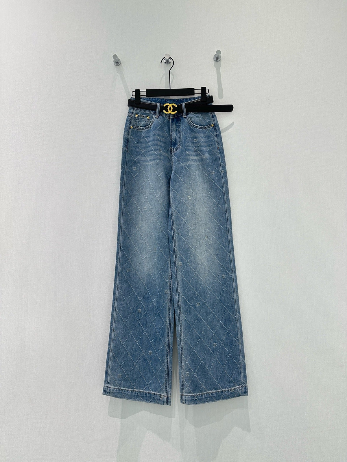 CC Diamond Pattern Jeans Cotton Polyester 351233