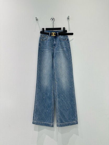 CC Diamond Pattern Jeans Cotton Polyester 351233