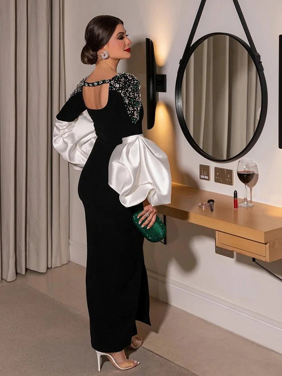 Abrielle Elegant Slit Maxi Dress