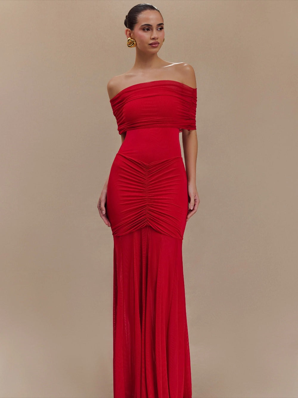 Aliyah Maxi Dress In Red