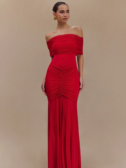 Aliyah Maxi Dress In Red