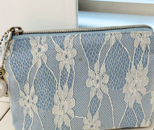 Solid Color Lace Mini Coin Purse Wallets