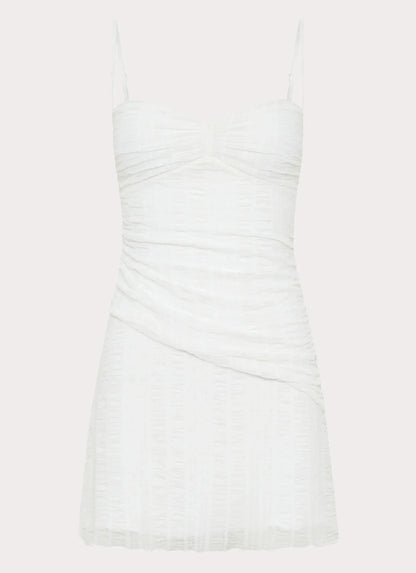 Arden Mesh Mini Dress - White
