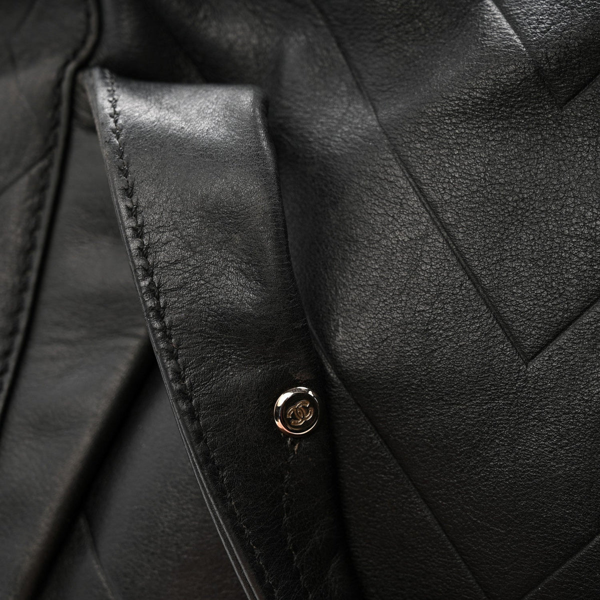 Calfskin CC Chevron All Day Long Boston Black