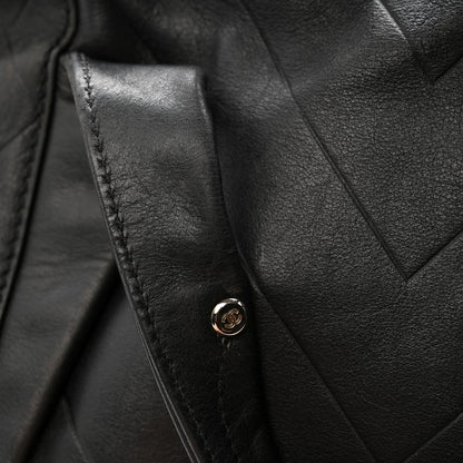 Calfskin CC Chevron All Day Long Boston Black