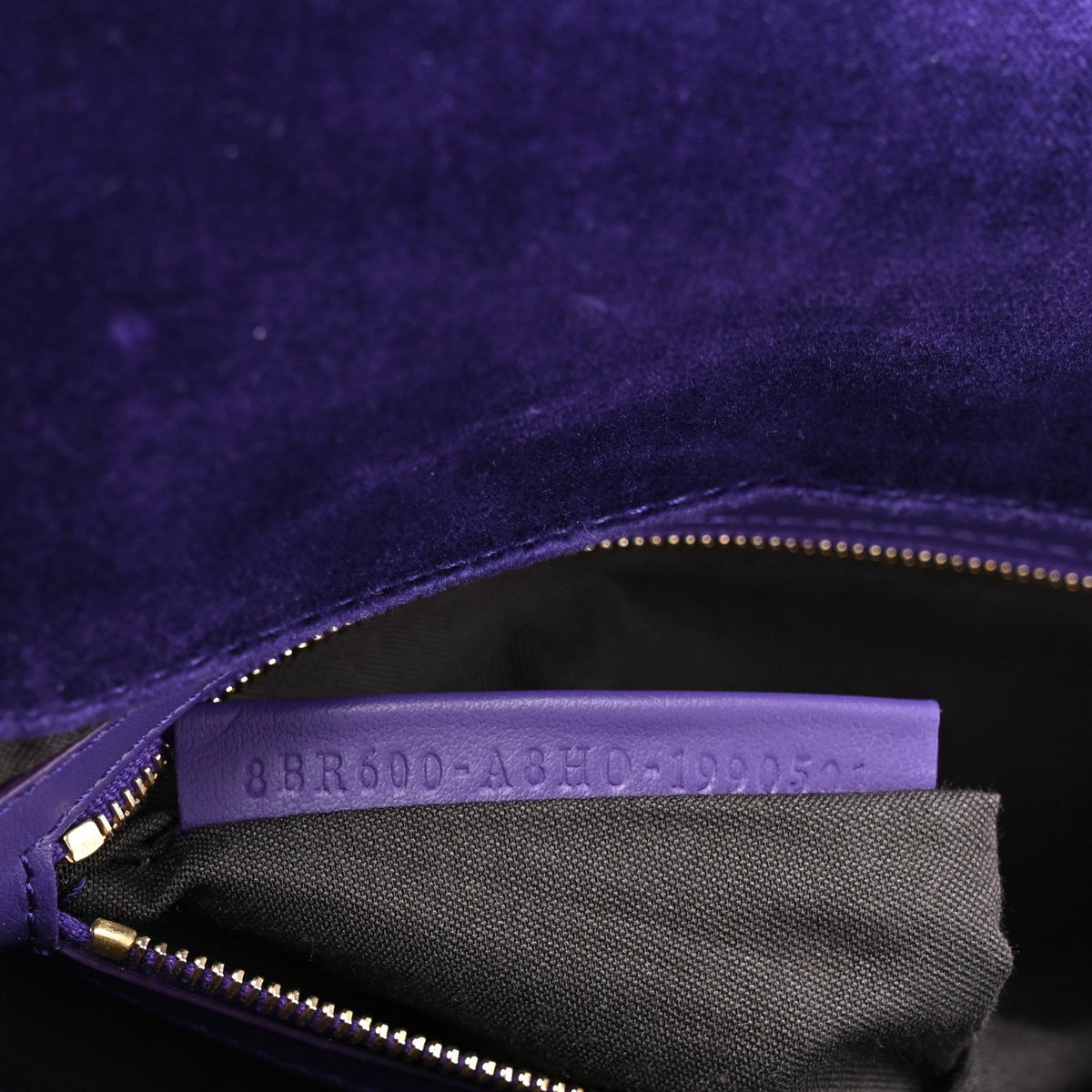 Velvet FF Embossed Baguette Viola Plus