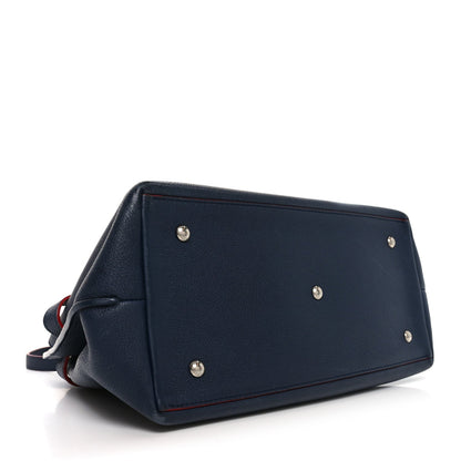 Calfskin Lockme Day Marine Rouge
