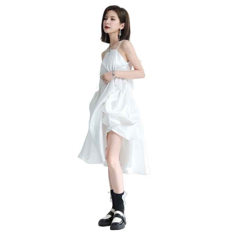 Pleated Irregular Dress