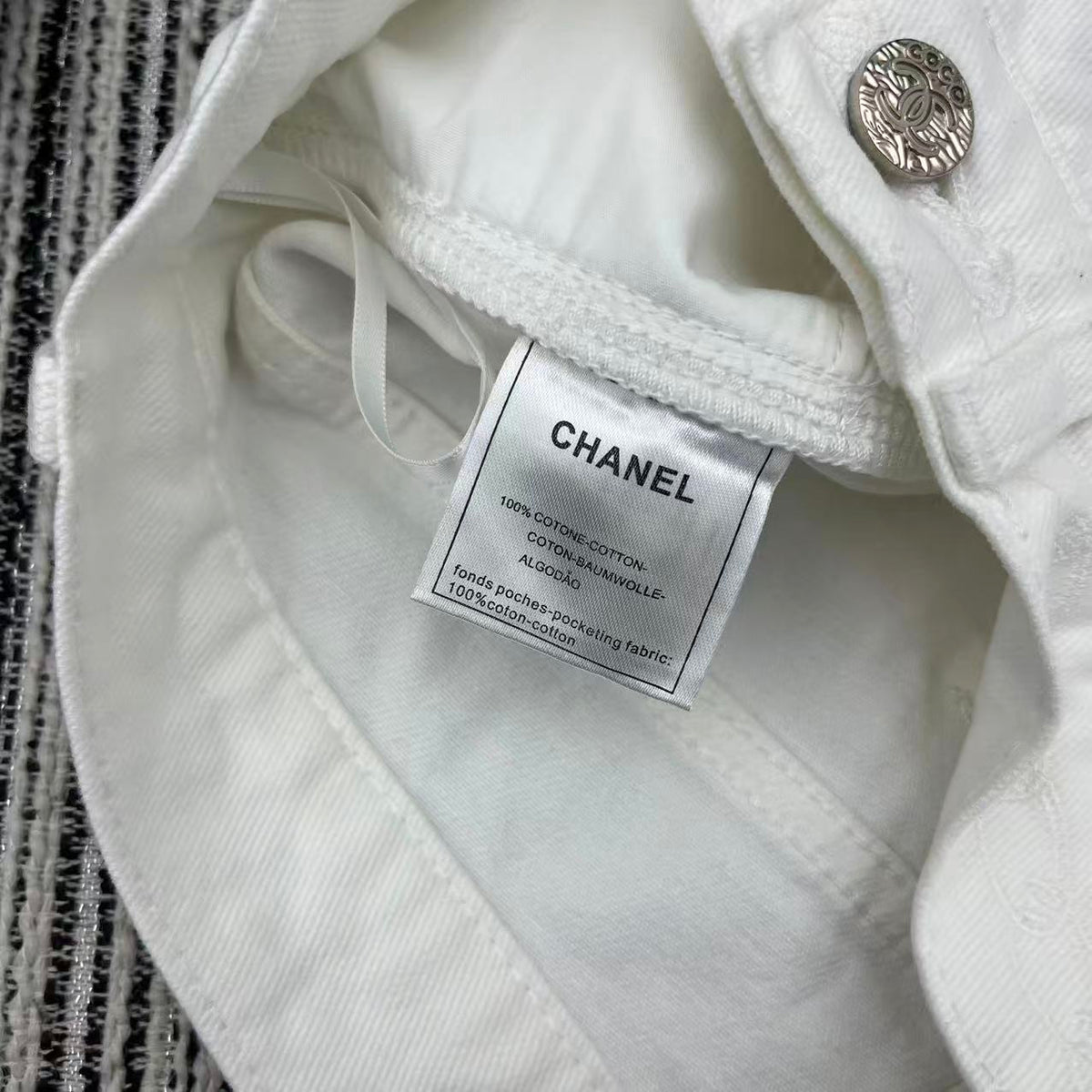 CC Denim Short Pants White Jeans 349028